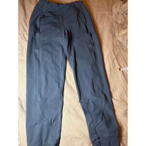 Athleta Rainier Jogger Slate Blue Gray Fleece Lined Hiking Running Pants Women